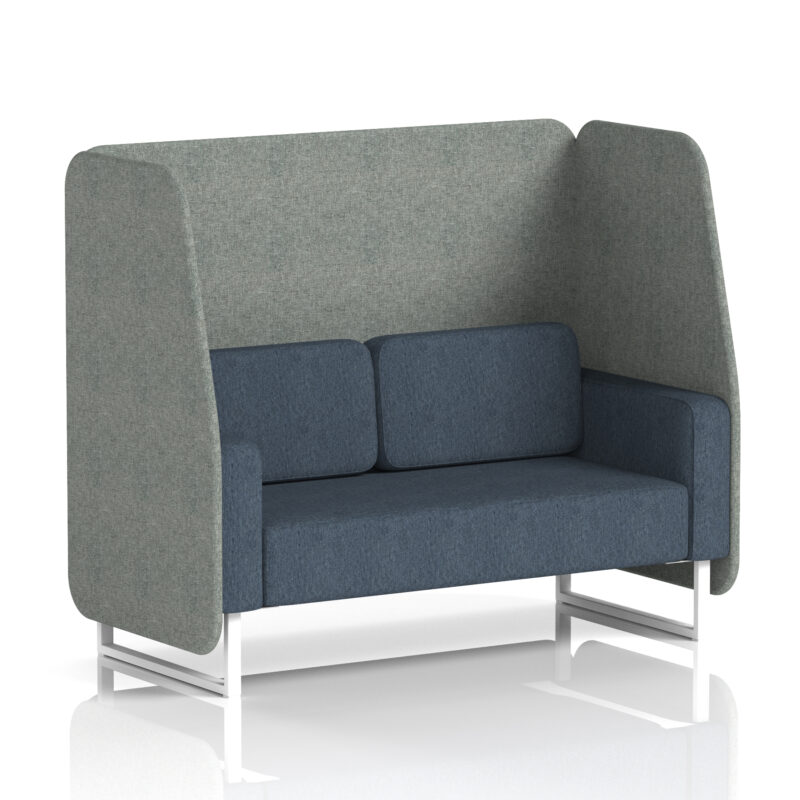 Stride Open Booth With White Legs in Two Tone - Image 14