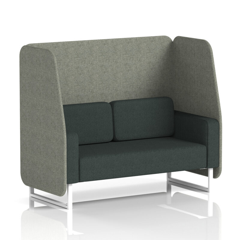 Stride Open Booth With White Legs in Two Tone - Image 17