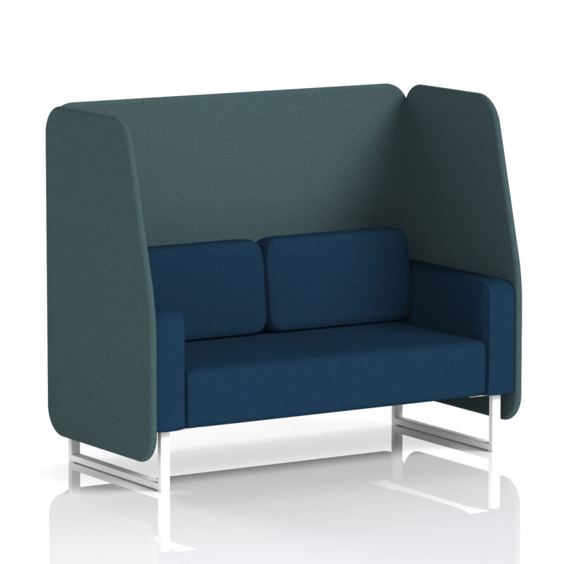 Stride Open Booth With White Legs in Two Tone - Image 32