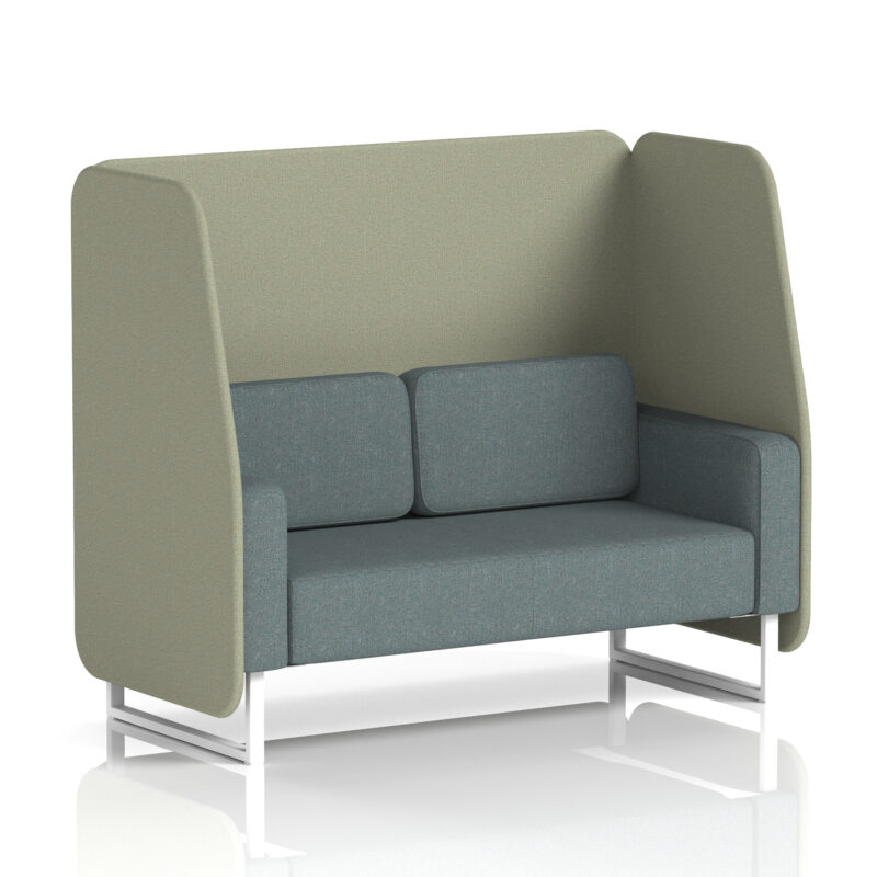 Stride Open Booth With White Legs in Two Tone - Image 44