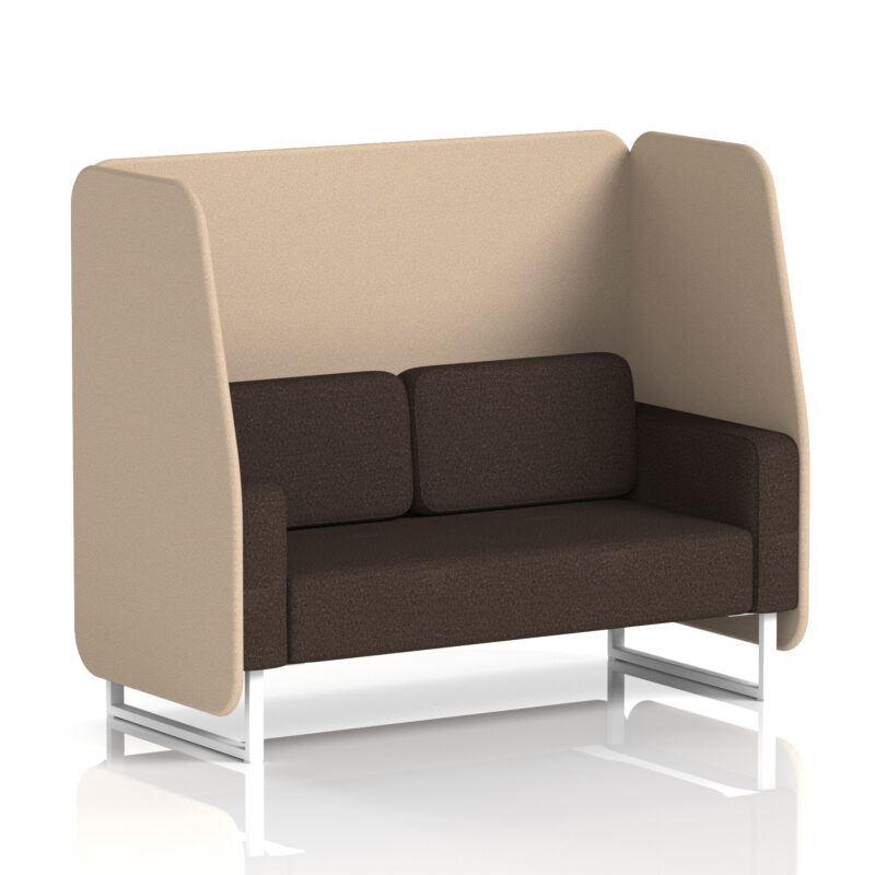 Stride Open Booth With White Legs in Two Tone - Image 56