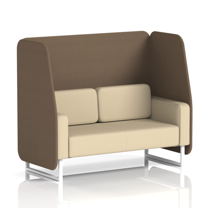 Stride Open Booth With White Legs in Two Tone - Image 80