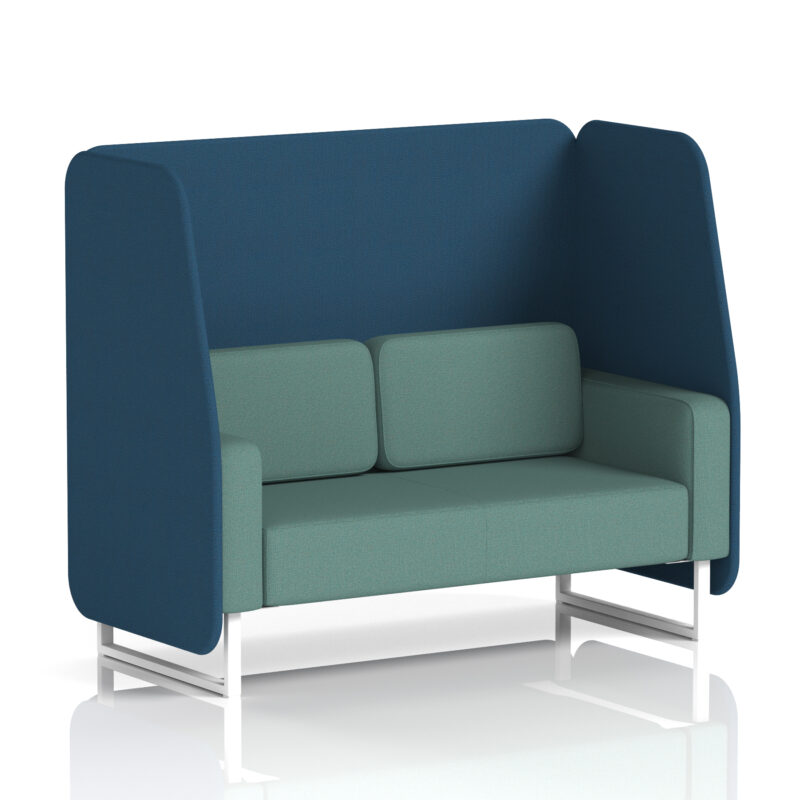 Stride Open Booth With White Legs in Two Tone - Image 86