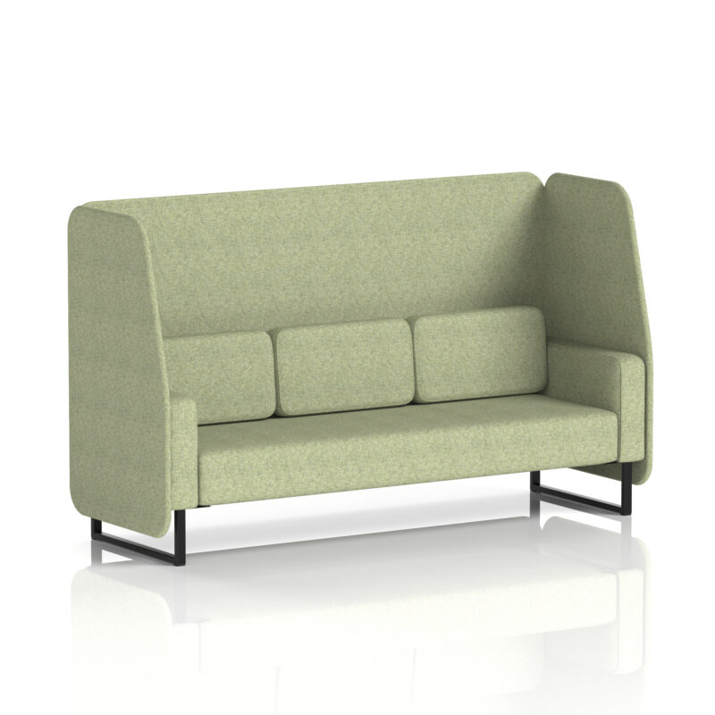 Stride Open Booth With Black Legs in Single Tone - Image 3