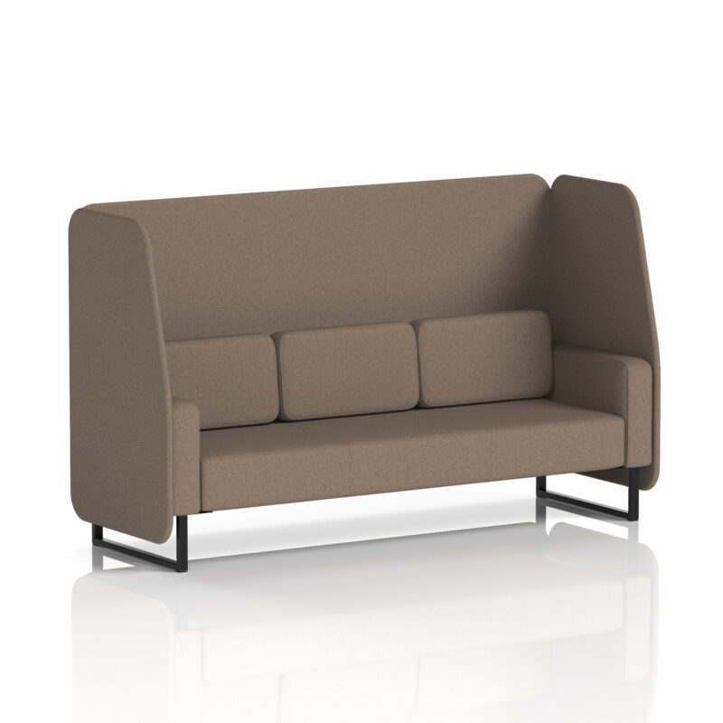 Stride Open Booth With Black Legs in Single Tone - Image 36