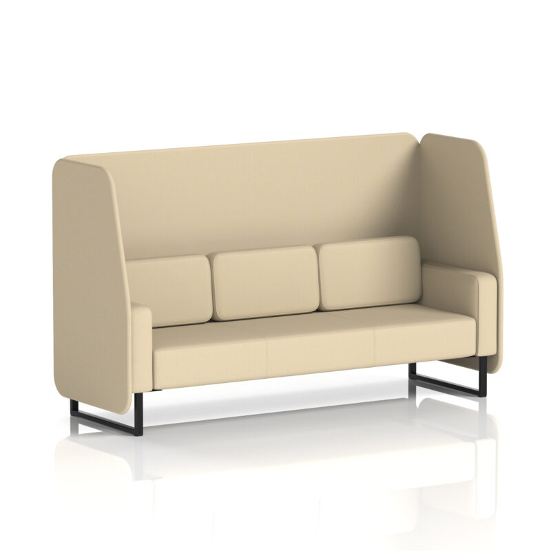 Stride Open Booth With Black Legs in Single Tone - Image 90