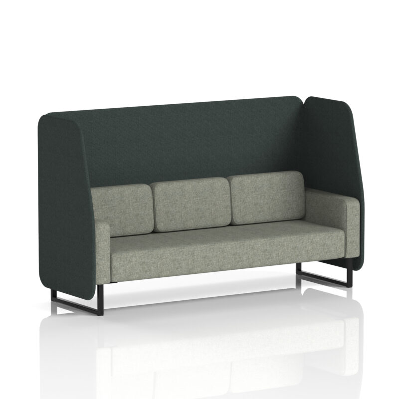 Stride Open Booth With Black Legs in Two Tone - Image 6