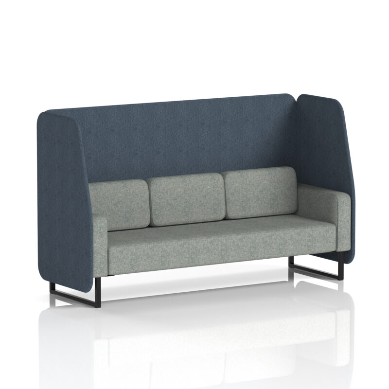 Stride Open Booth With Black Legs in Two Tone - Image 9