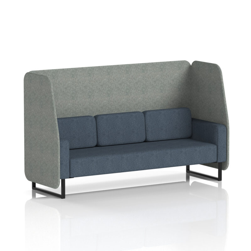 Stride Open Booth With Black Legs in Two Tone - Image 15