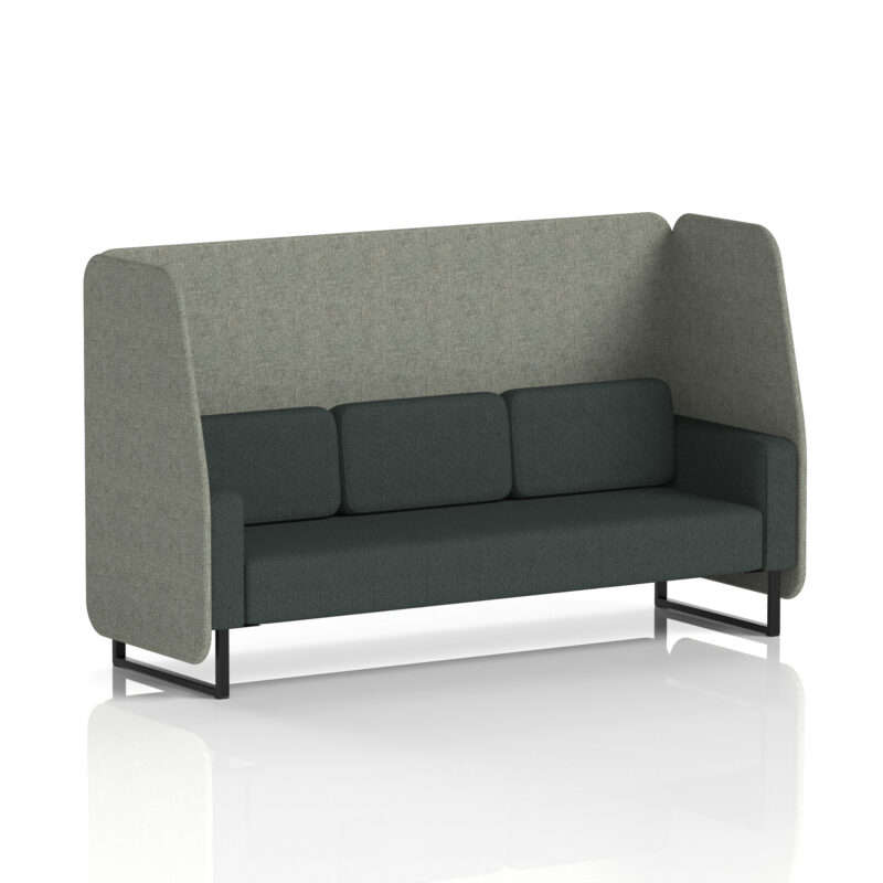 Stride Open Booth With Black Legs in Two Tone - Image 18