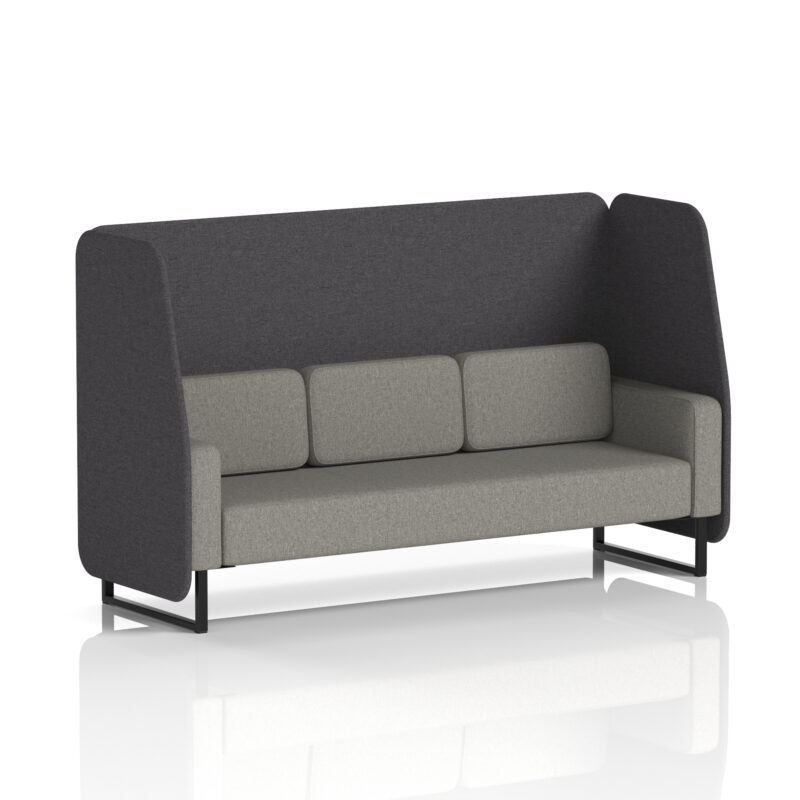 Stride Open Booth With Black Legs in Two Tone - Image 21