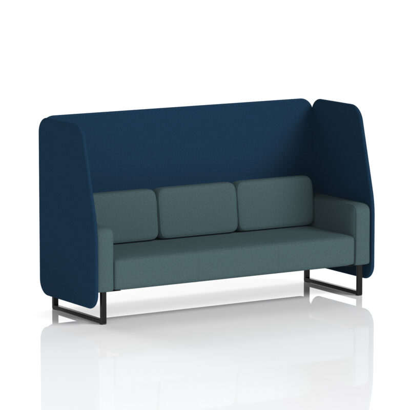 Stride Open Booth With Black Legs in Two Tone - Image 24