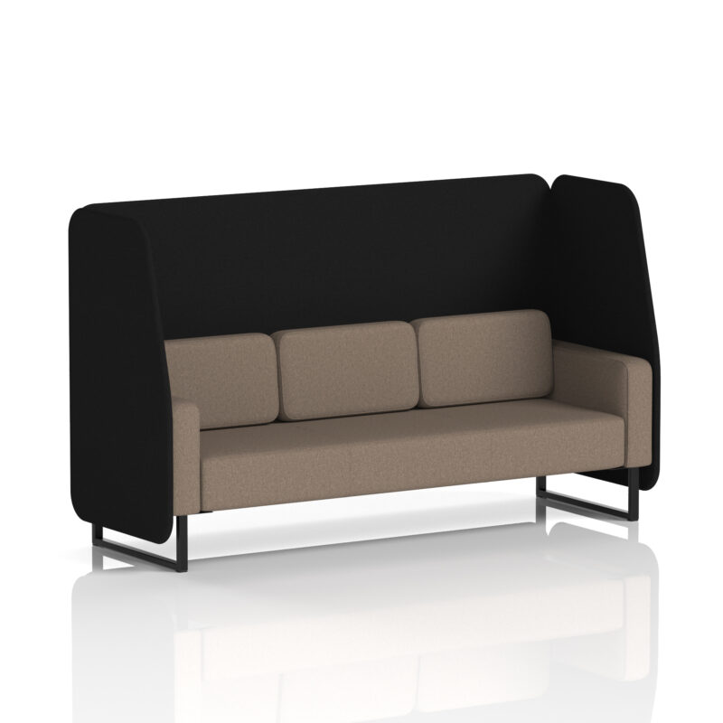 Stride Open Booth With Black Legs in Two Tone - Image 27