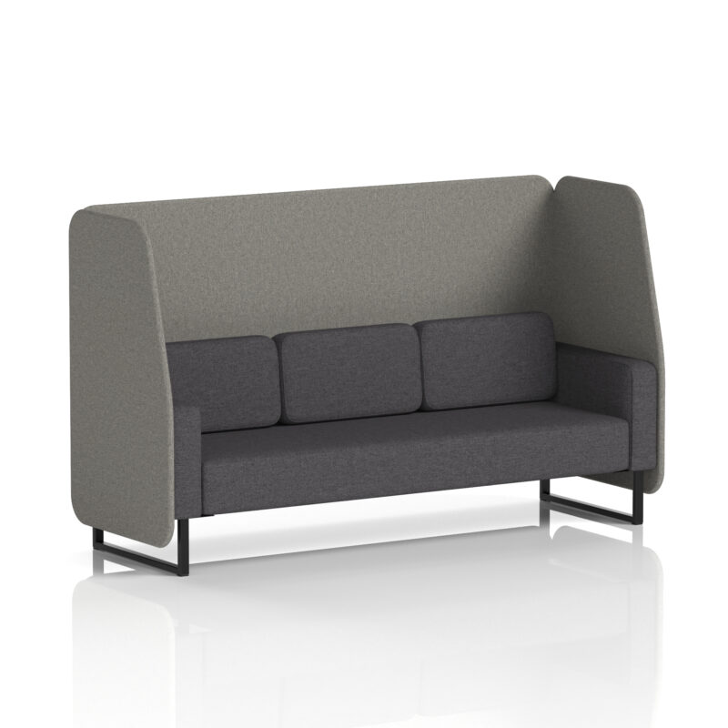 Stride Open Booth With Black Legs in Two Tone - Image 30