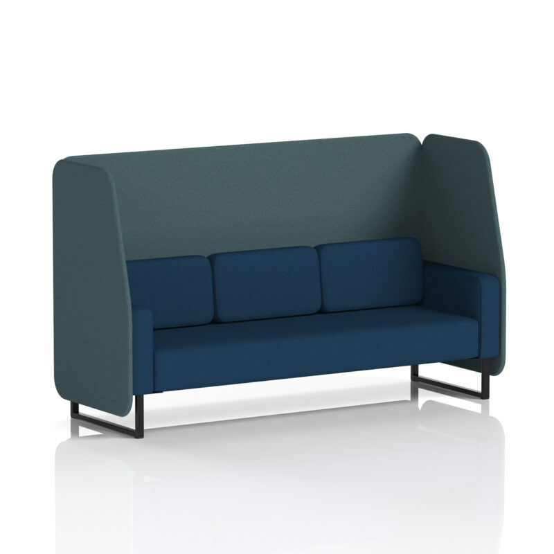 Stride Open Booth With Black Legs in Two Tone - Image 33