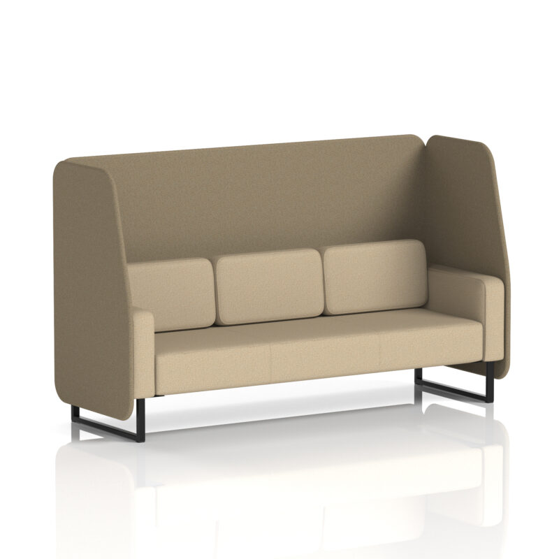 Stride Open Booth With Black Legs in Two Tone - Image 39
