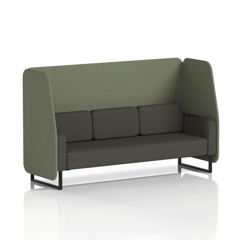 Stride Open Booth With Black Legs in Two Tone - Image 42