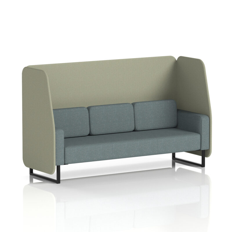 Stride Open Booth With Black Legs in Two Tone - Image 45