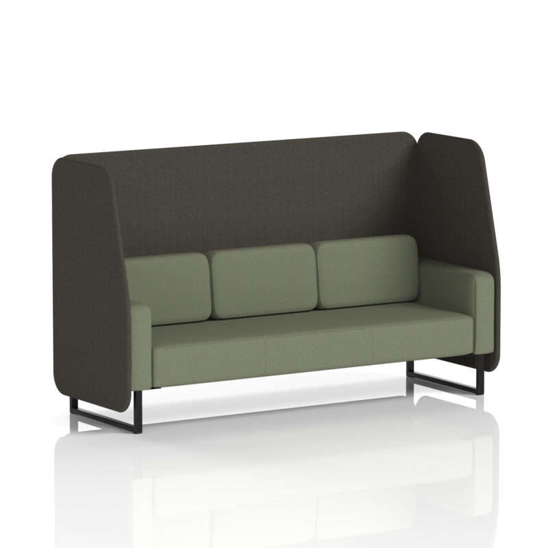 Stride Open Booth With Black Legs in Two Tone - Image 48