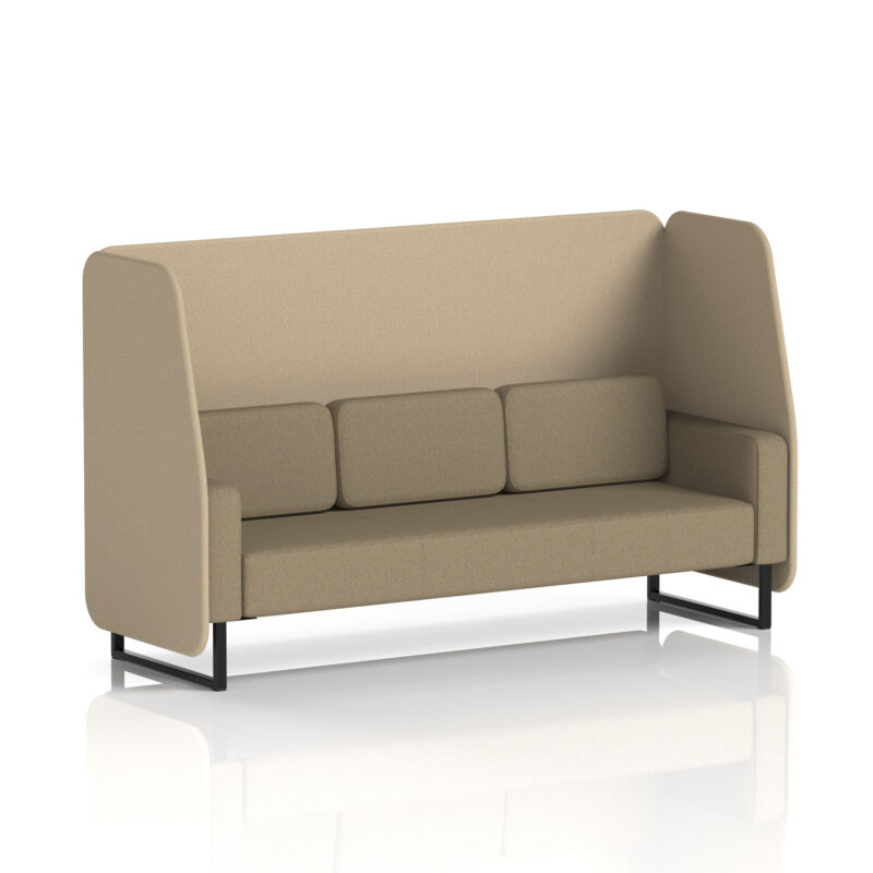 Stride Open Booth With Black Legs in Two Tone - Image 51