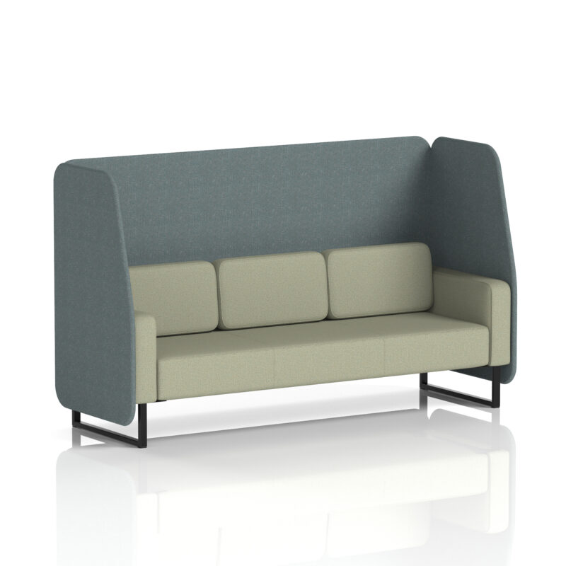 Stride Open Booth With Black Legs in Two Tone - Image 54