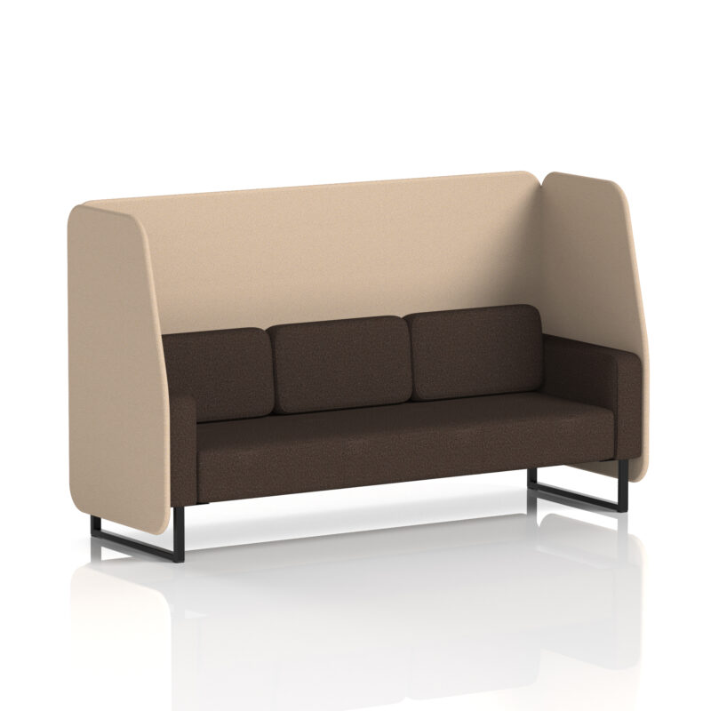 Stride Open Booth With Black Legs in Two Tone - Image 57