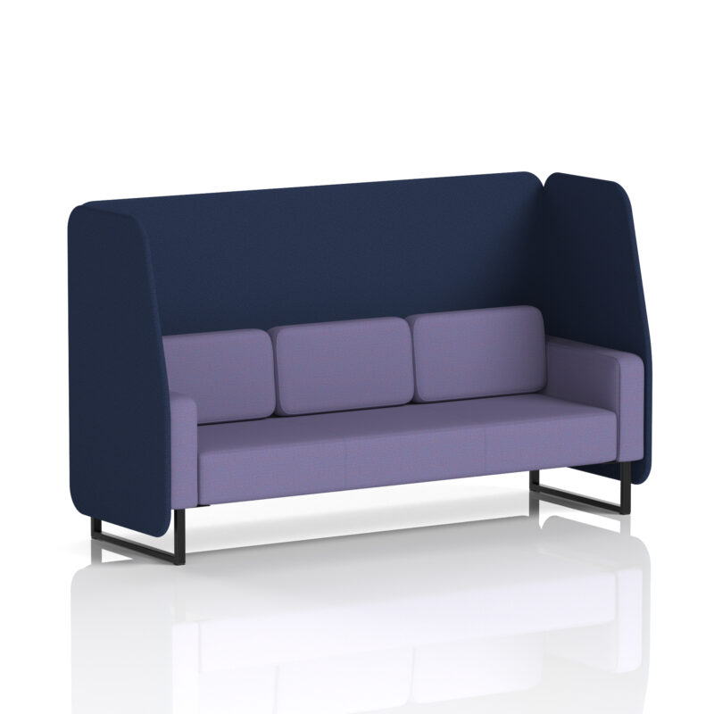 Stride Open Booth With Black Legs in Two Tone - Image 60