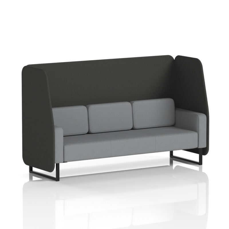Stride Open Booth With Black Legs in Two Tone - Image 63