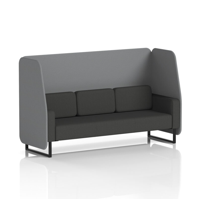 Stride Open Booth With Black Legs in Two Tone - Image 69