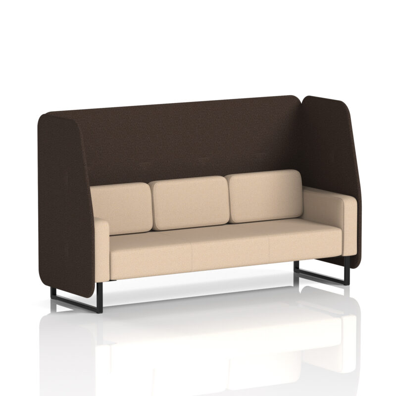 Stride Open Booth With Black Legs in Two Tone - Image 72