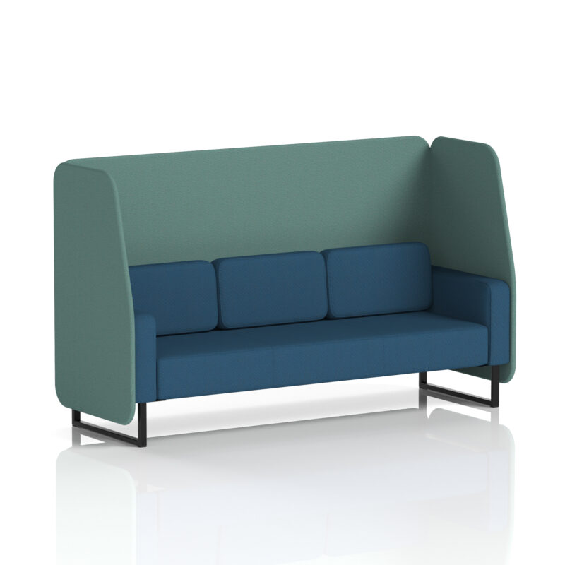 Stride Open Booth With Black Legs in Two Tone - Image 75