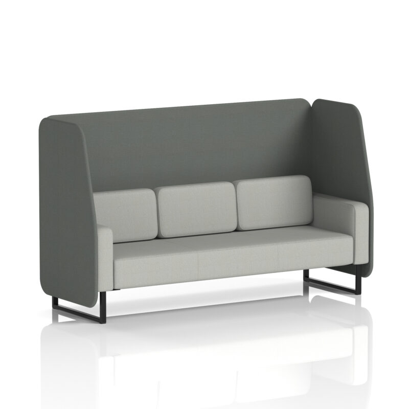 Stride Open Booth With Black Legs in Two Tone - Image 78