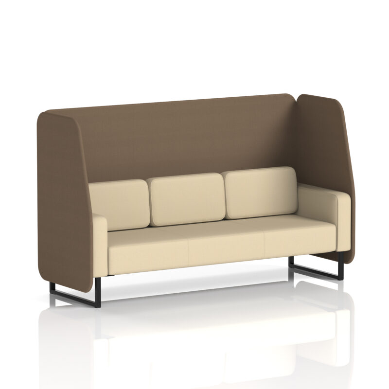 Stride Open Booth With Black Legs in Two Tone - Image 81
