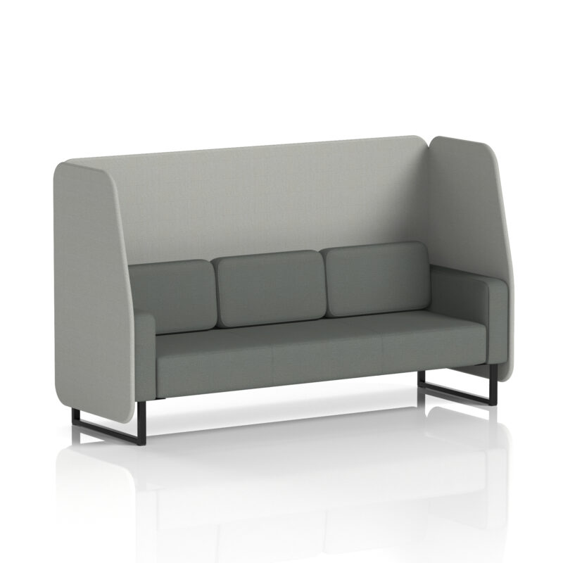 Stride Open Booth With Black Legs in Two Tone - Image 84