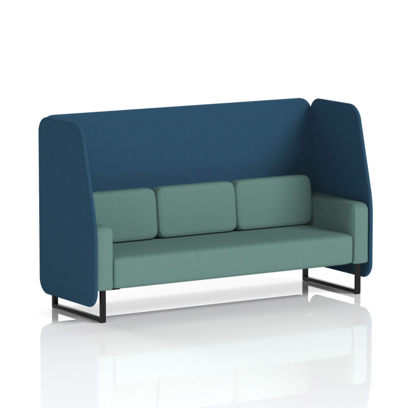 Stride Open Booth With Black Legs in Two Tone - Image 87