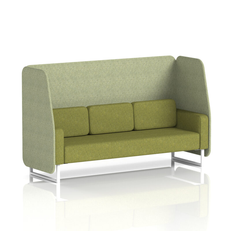 Stride Open Booth With White Legs in Two Tone - Image 3