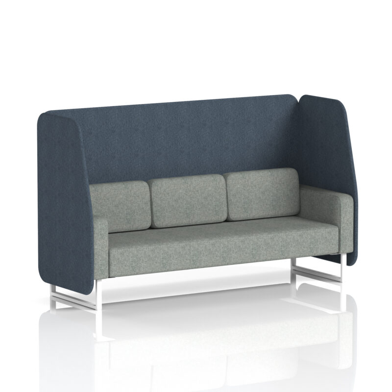 Stride Open Booth With White Legs in Two Tone - Image 9