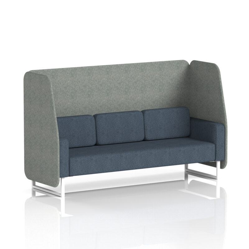 Stride Open Booth With White Legs in Two Tone - Image 15