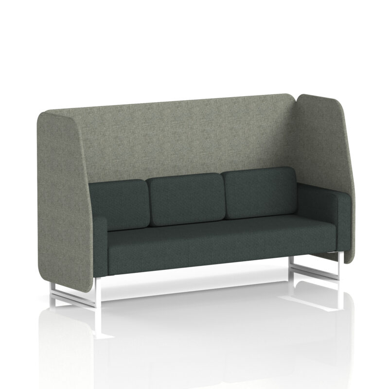 Stride Open Booth With White Legs in Two Tone - Image 18