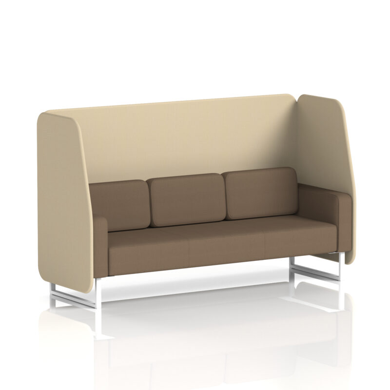 Stride Open Booth With White Legs in Two Tone - Image 90