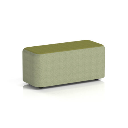 Knack Rectangular Stool in Two Tone