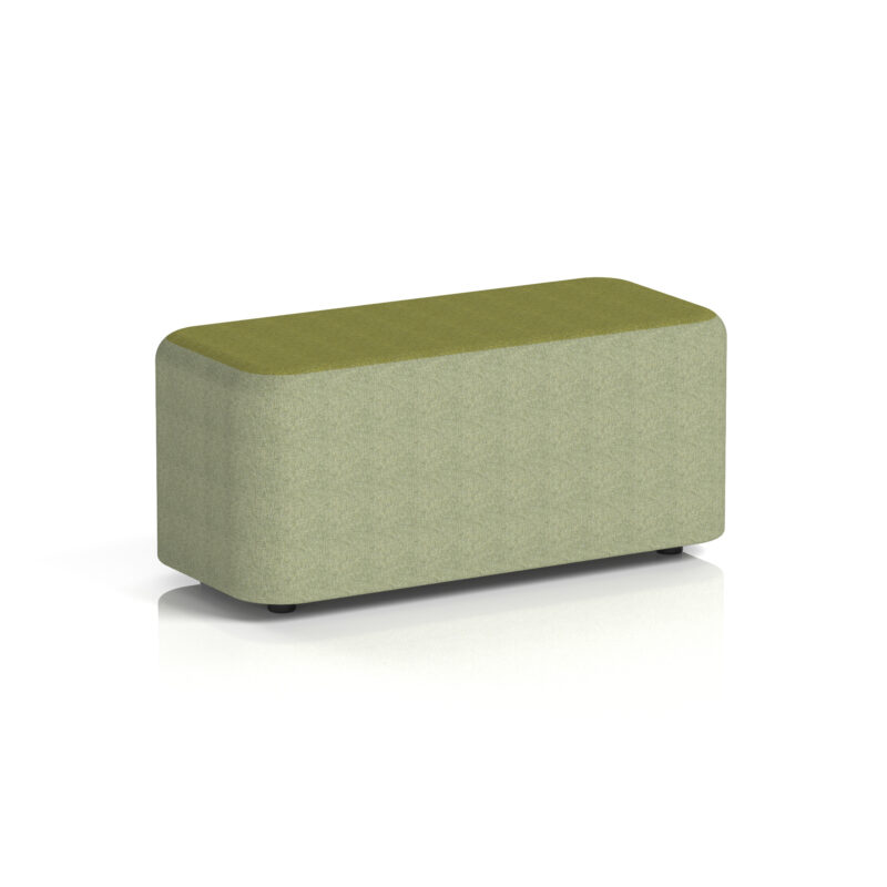 Knack Rectangular Stool in Two Tone