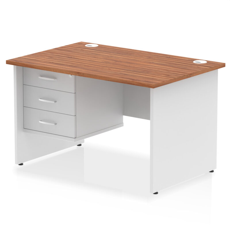 Pace 1200mm Panel End Straight Desk With Single Fixed Pedestal - Image 26