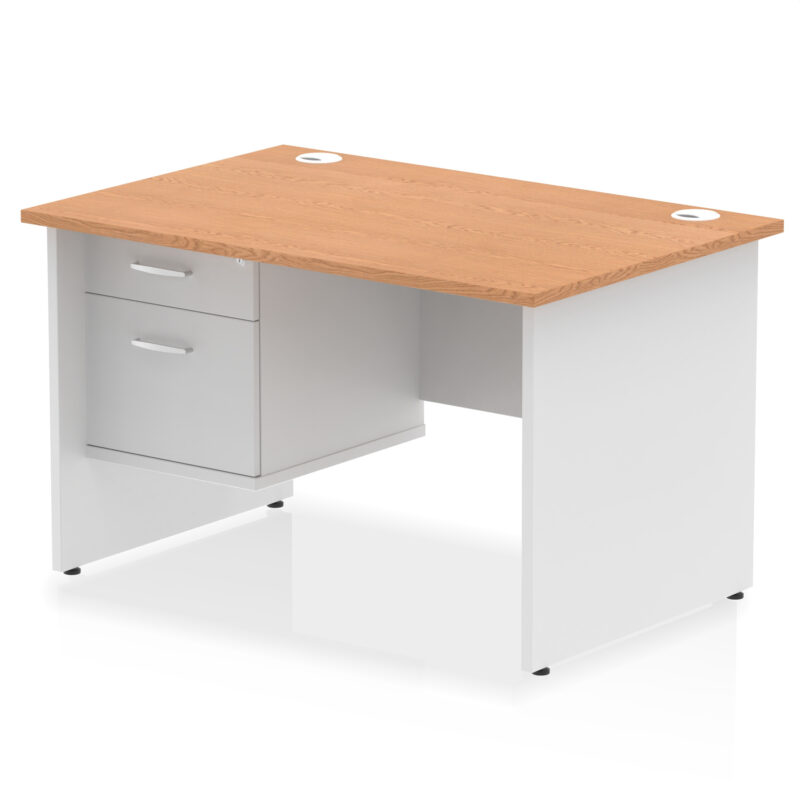 Pace 1200mm Panel End Straight Desk With Single Fixed Pedestal - Image 19