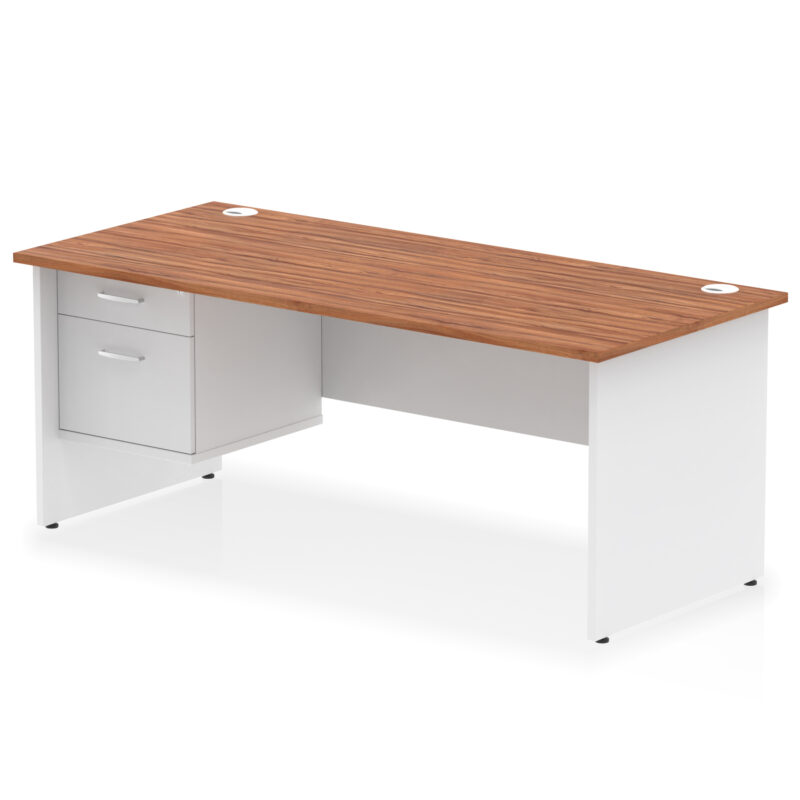 Pace 1800mm Panel End Straigh Desk With Single Fixed Pedestal - Image 25