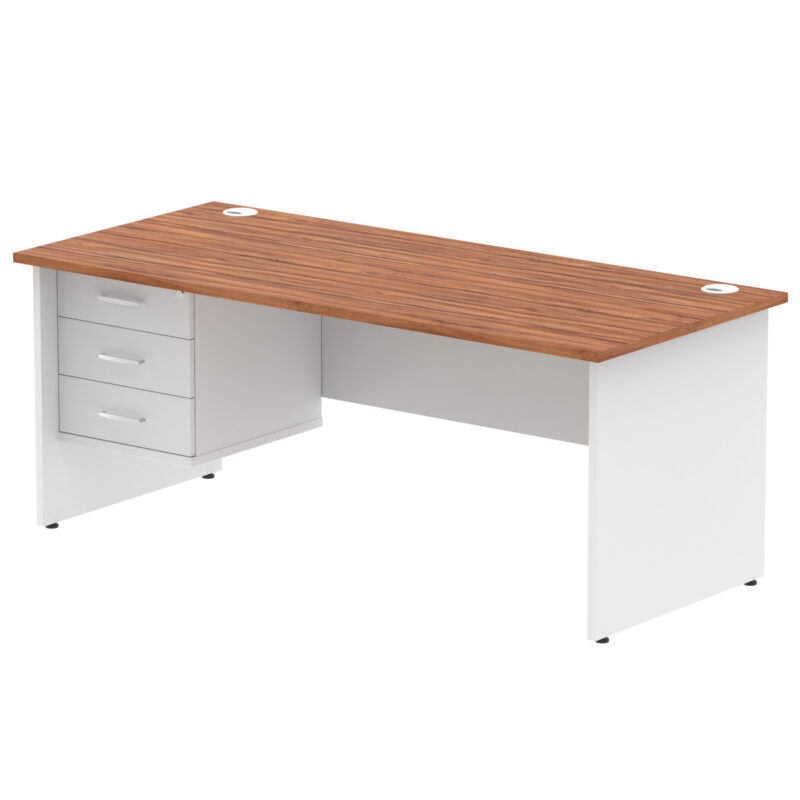 Pace 1800mm Panel End Straigh Desk With Single Fixed Pedestal - Image 26