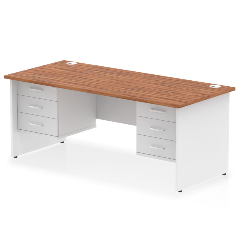 Pace 1800mm Panel End Straight Desk With Two Fixed Pedestal - Image 30