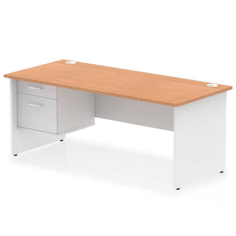 Pace 1800mm Panel End Straigh Desk With Single Fixed Pedestal - Image 19