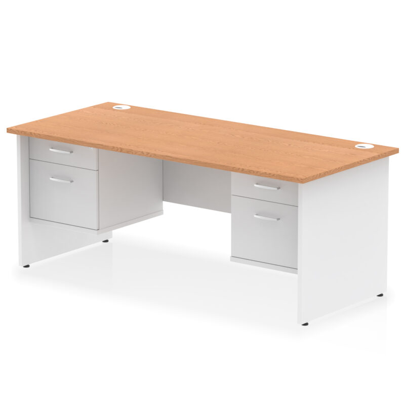 Pace 1800mm Panel End Straight Desk With Two Fixed Pedestal - Image 22