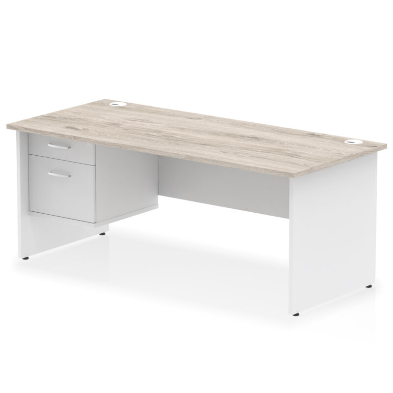 Pace 1800mm Panel End Straigh Desk With Single Fixed Pedestal - Image 9